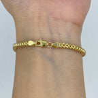 10K Gold Box Franco Link Anklet 10 in - additional product view 4