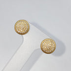 14K Gold 8.3mm Circle Diamond Earrings - additional product view 4