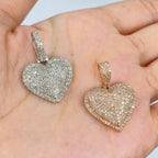 10K Gold Halo Heart 3D Diamond Pendant - additional product view 5