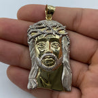 14K Gold Jesus Head Pendant 2.4 in - additional product view 2