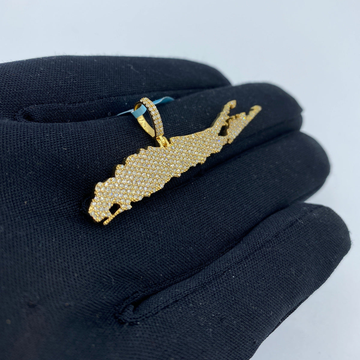 14K Gold Long Island Diamond Pendant - additional product view 4