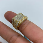 14K Gold Roman Square Diamond Ring - additional product view 2