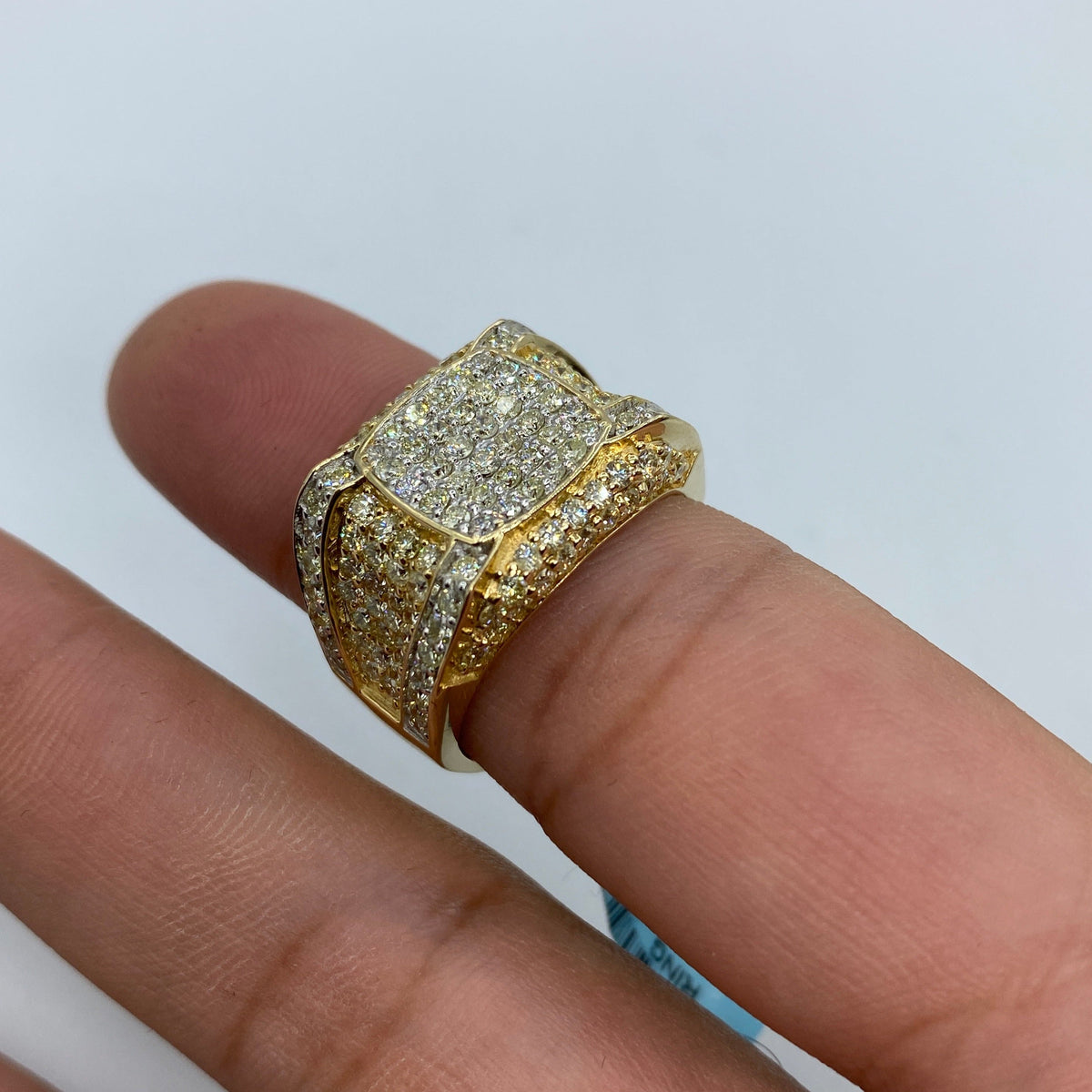 14K Gold Roman Square Diamond Ring - additional product view 2