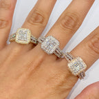 14K Gold Athena Rectangle Diamond Engagement Ring - additional product view 2