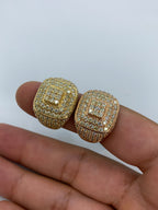 14K Gold Square Layer Diamond Ring - additional product view 5