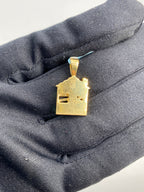 14K Gold Trap House Diamond Pendant - additional product view 4