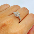 14K Gold Sydney Circle Halo Diamond Ring - additional product view 6