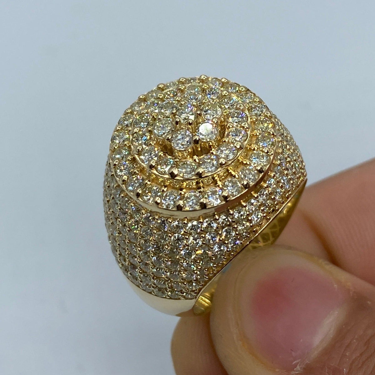 14K Gold Dome Cake Diamond Ring - additional product view 2