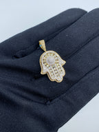 14K Gold Hamsa Diamond Pendant - additional product view 3