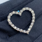 14K Gold Heart Outline Diamond Pendant - additional product view 3