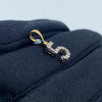 14K Gold Number 5 Diamond Pendant - additional product view 3