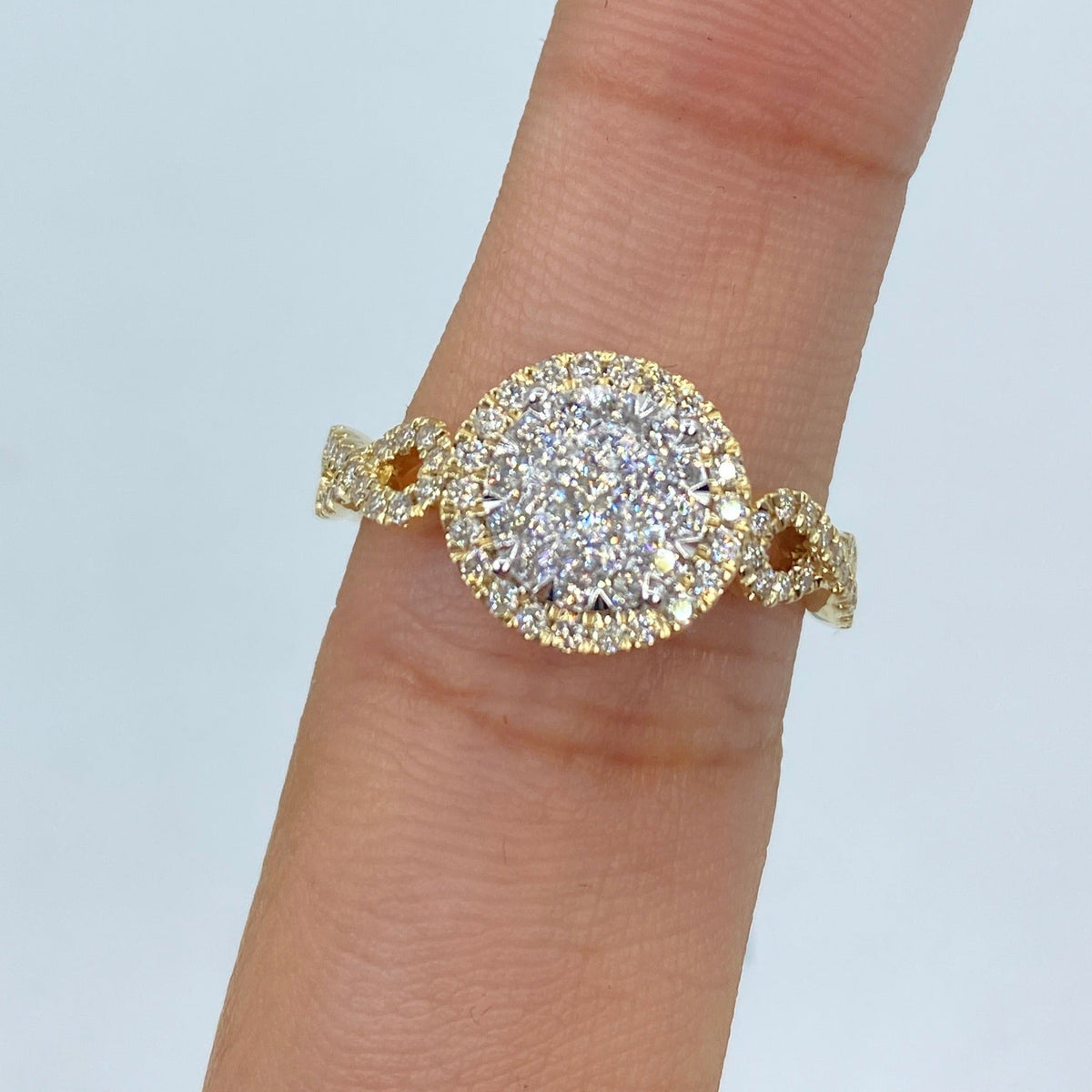 14K Gold Forever Circle Halo Diamond Ring - additional product view 2
