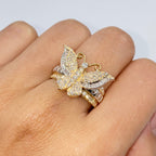 14K Gold Regal Butterfly Diamond Ring - additional product view 5