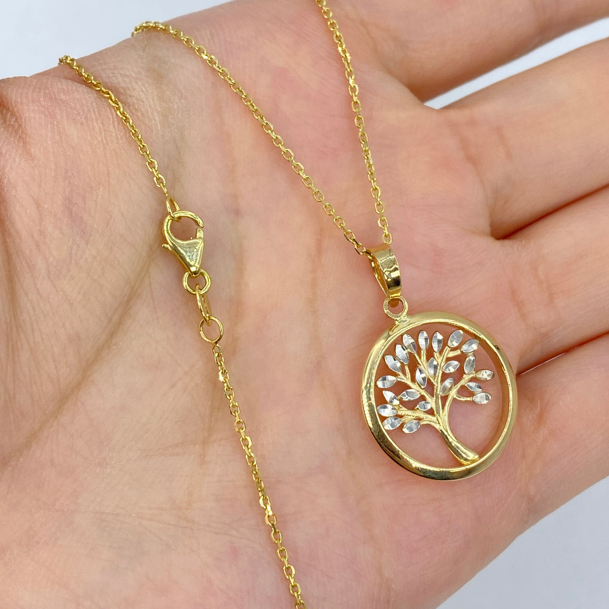 14K Gold Tree of Life Pendant Necklace 20 in - additional product view 5