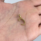 10K Gold Cursive C Initial Diamond Pendant - additional product view 4