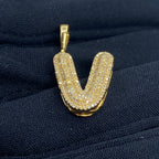 Initial V Bubble Diamond Pendant - additional product view 4