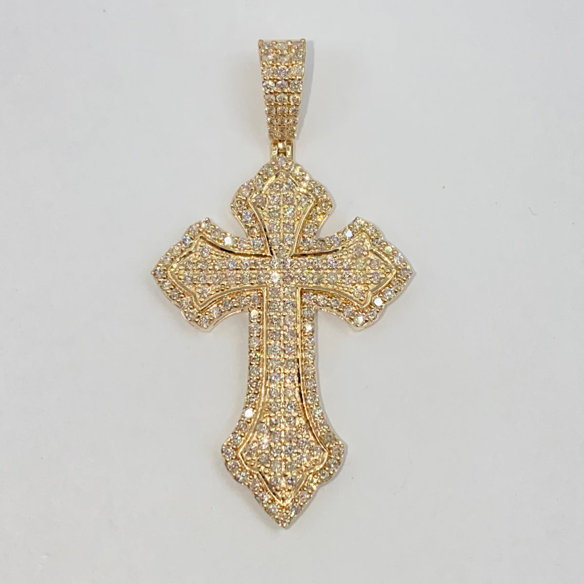 14K Gold Romance Cross Diamond Pendant - additional product view 4