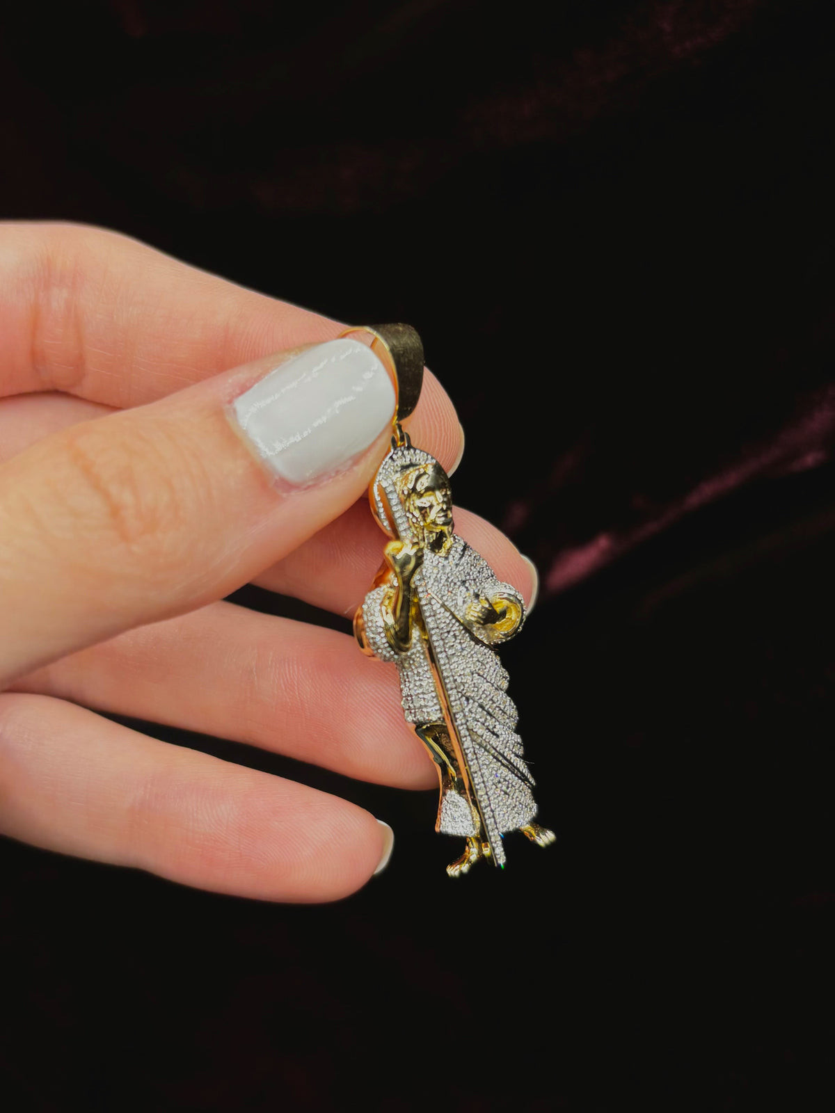10K Gold Saint Jude Diamond Pendant - additional product view 6