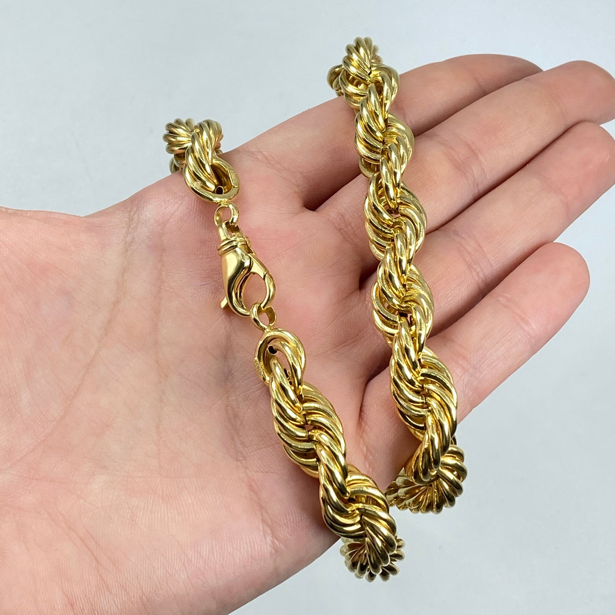 14K Gold 12mm Bold Rope Chain 26 in - additional product view 5