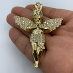 14K Gold Baby Angel Pendant 3.0 in - additional product view 4