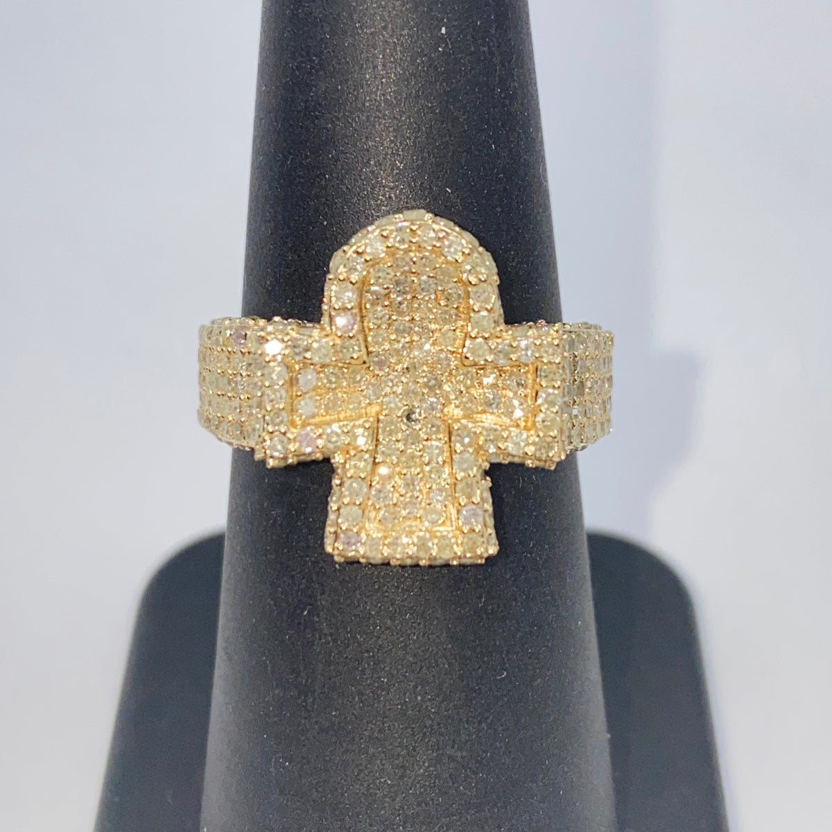 14K Gold Ankh Diamond Ring - additional product view 8