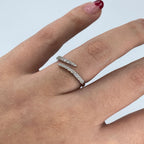 14K Gold Wrap Diamond Ring in yellow gold - close-up product photo