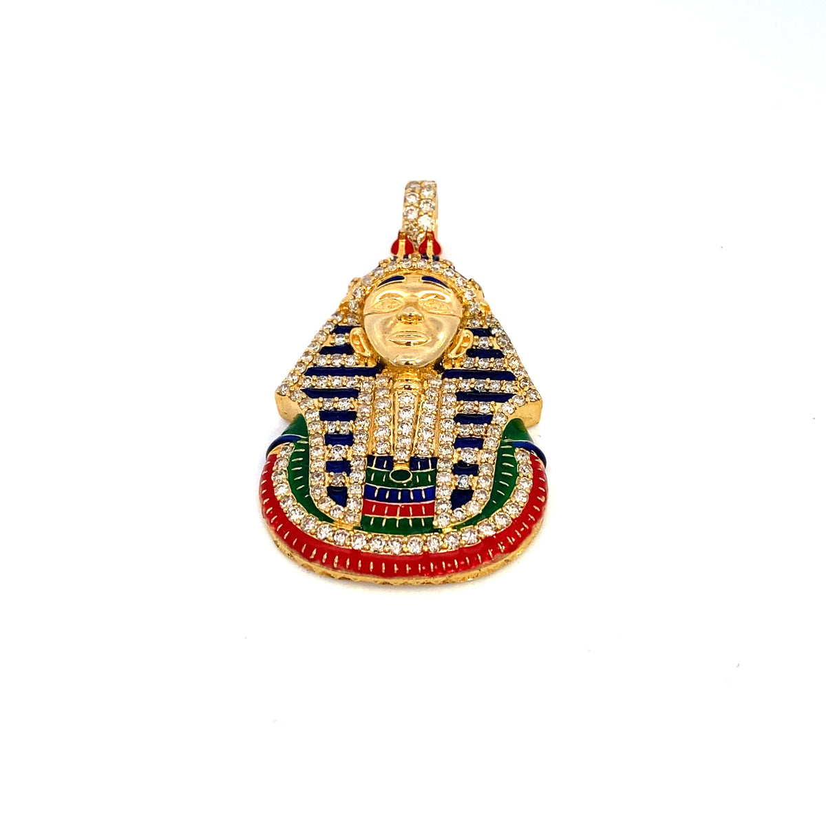 14K Gold Pharaoh Diamond Pendant 4.9 Ct - additional product view 2