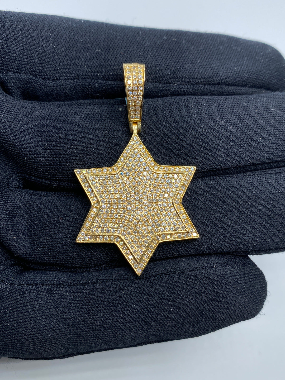 14K Gold Star Diamond Pendant - additional product view 2