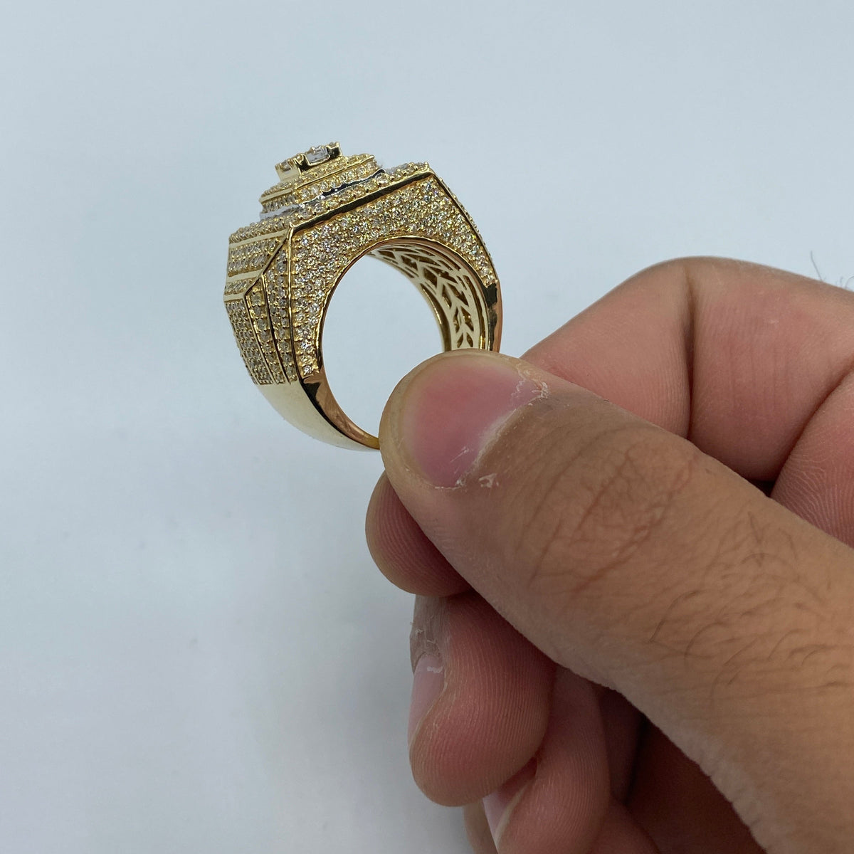 14K Gold Diamond Baguette Power Ring - additional product view 7