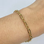 14K Gold 4mm Oval Link Bracelet 7.5 in - additional product view 2