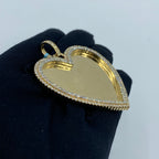 14K Gold Heart Diamond Picture Photo Pendant - additional product view 3