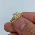 14K Gold 3D Square Diamond Engagement Ring - additional product view 8