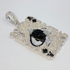 10K Gold Skull Ace of Spades Card Diamond Pendant - additional product view 12