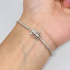 14K Gold 2mm Diamond Tennis Bracelet 7 in - additional product view 3