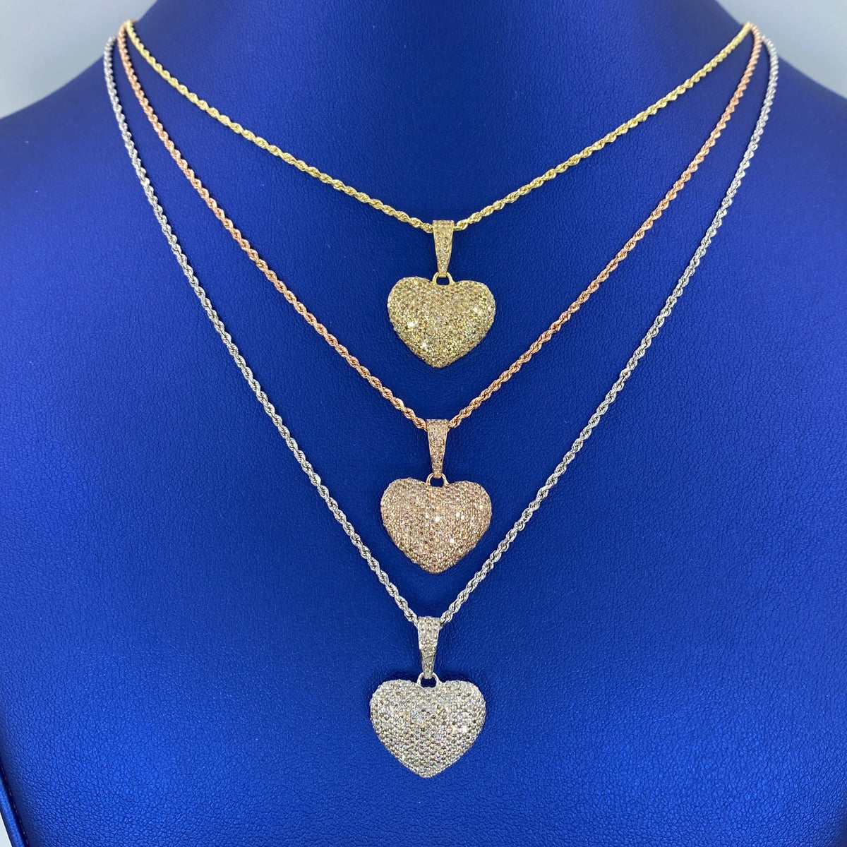 10K Gold Heart Diamond Pendant - additional product view 2