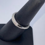 Platinum Double Row Diamond Band Ring - additional product view 5