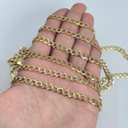 10K Gold 6mm Two-Tone Flat Cuban Link Chain 22–26 in - additional product view 5