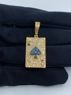 Ace of Spades Playing Card Diamond Pendant - additional product view 2