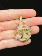 14K Gold Diamond Magic Mushroom Pendant - additional product view 2