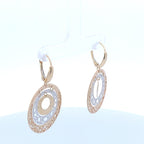 14K Gold Circle Hanging Earrings - additional product view 4