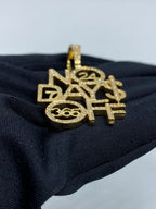 10K Gold "no Days Off" Diamond Pendant - additional product view 4