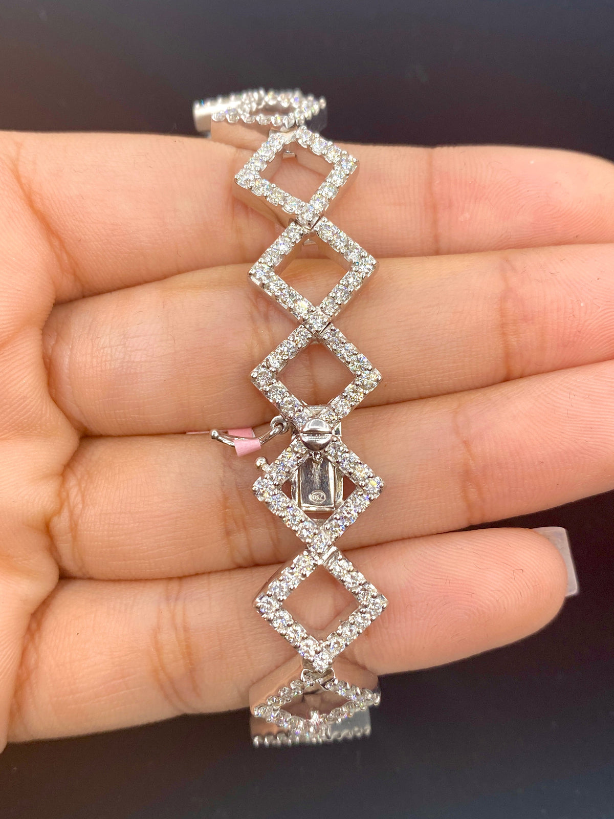 18K Gold Zig Zag Diamond Bracelet - additional product view 5