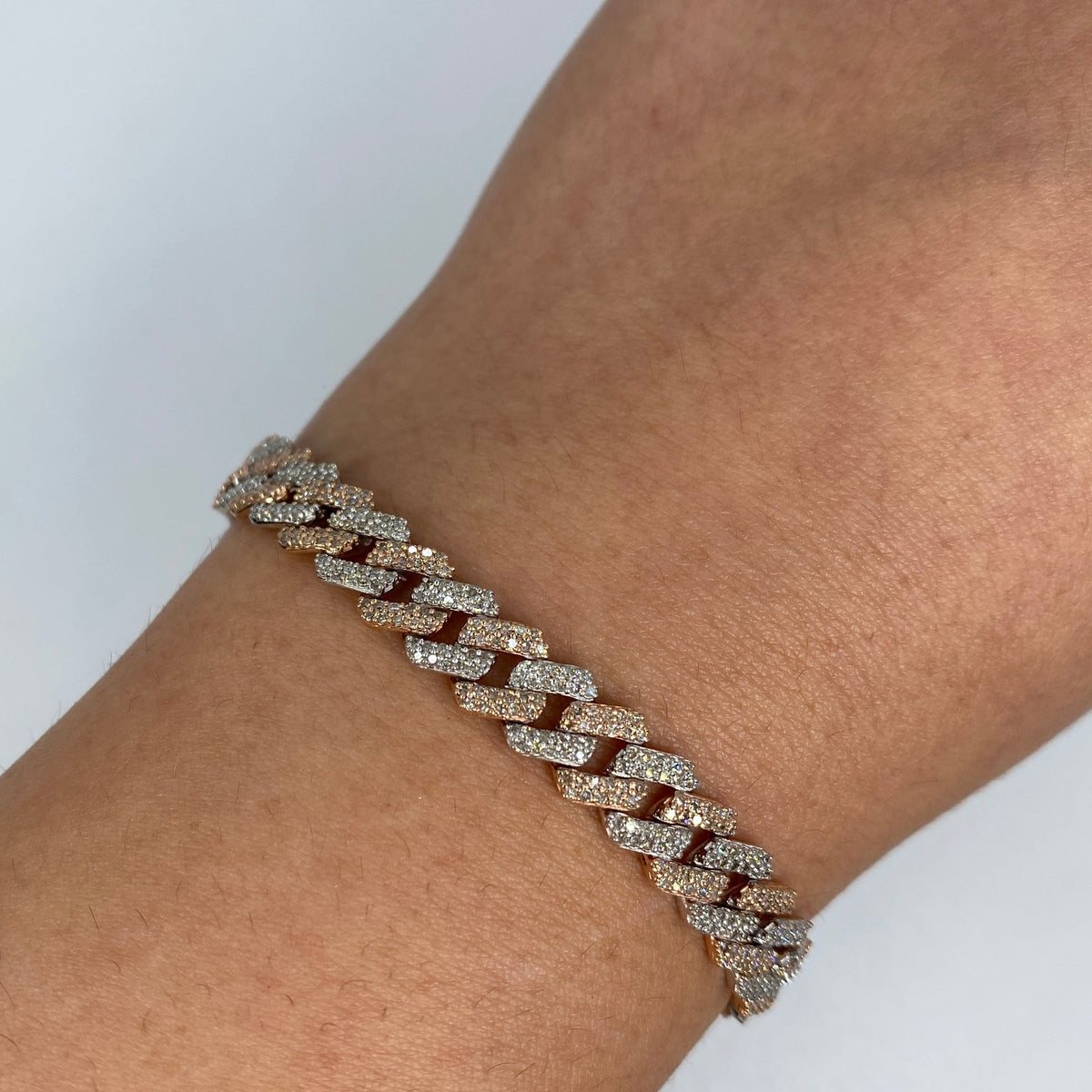 14K Gold 8mm Cuban Link Diamond Bracelet 7–8 in - additional product view 11
