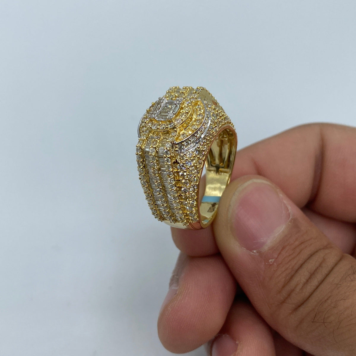 14K Gold Diamond Baguette Castle Ring - additional product view 4