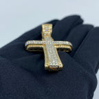 10K Gold Traditional Cross Diamond Pendant 4.4 Ct - additional product view 4