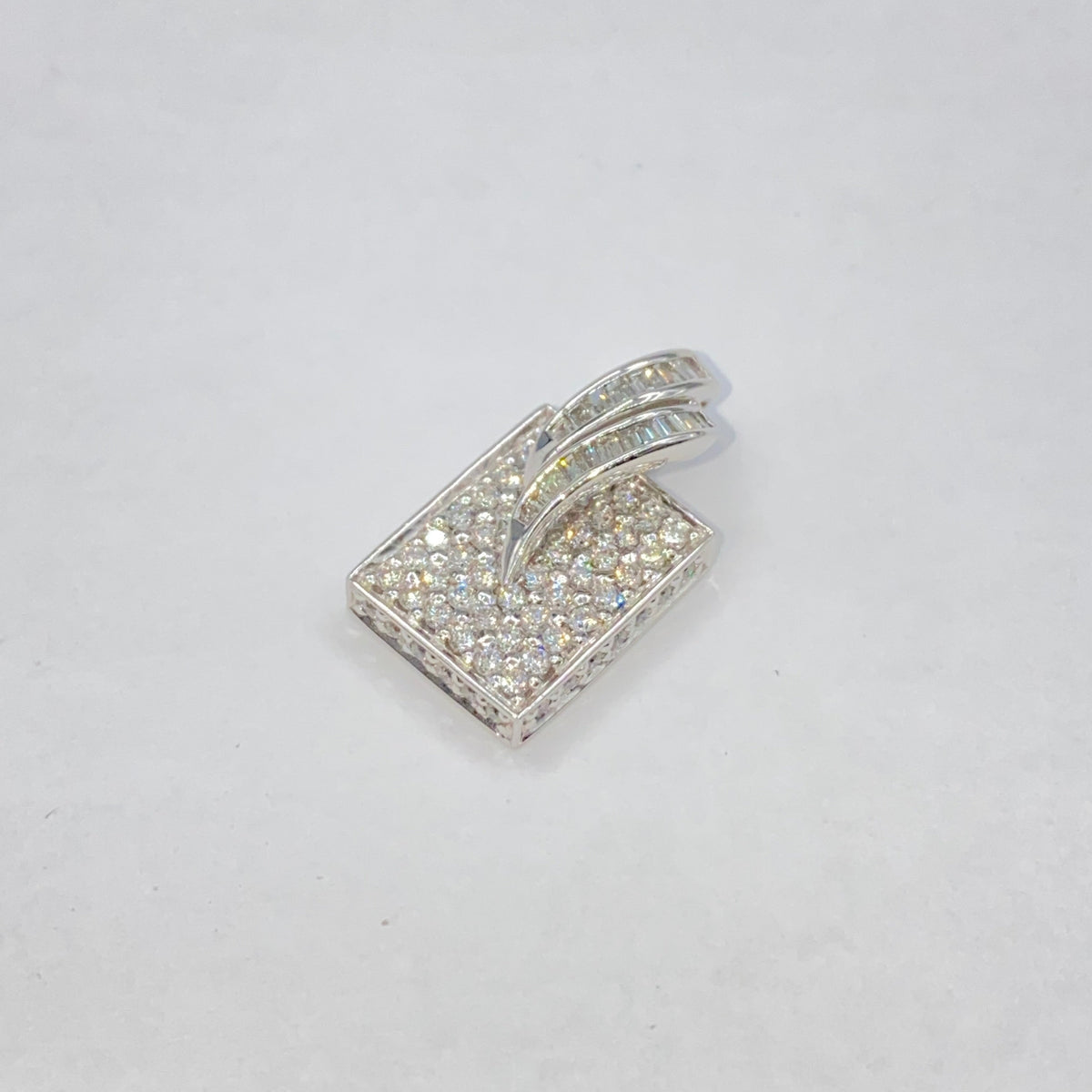 10K Gold Icy Tag Diamond Pendant - additional product view 4