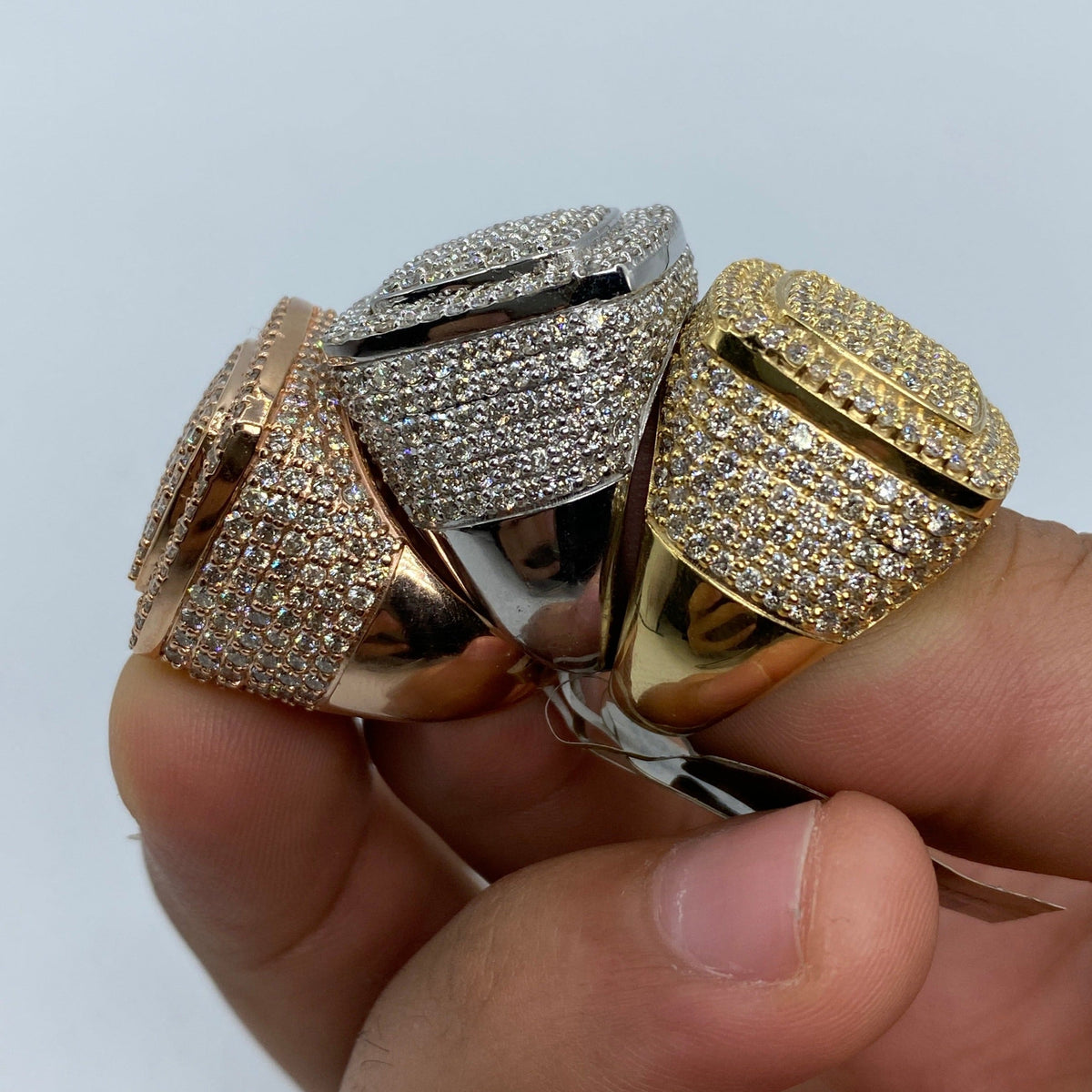 10K Gold Jumbo Square Diamond Ring - additional product view 5