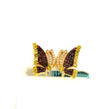 14K Gold Large Butterfly Diamond Earrings in yellow gold - close-up product photo