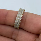 10K Gold Closed Cuban Link Diamond Ring - additional product view 3