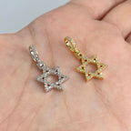14K Gold Star of David Diamond Pendant - additional product view 4